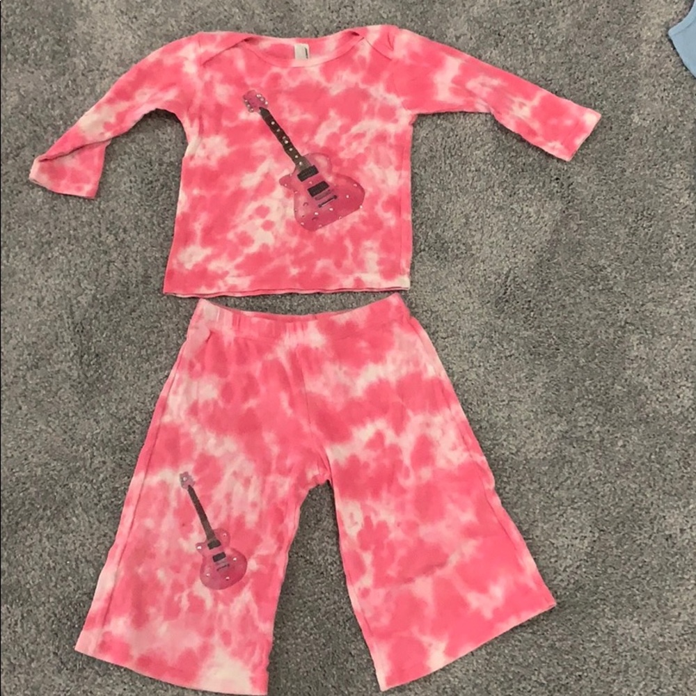 Kids two piece set. Tie dye shirt and pants.